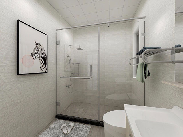 金地滟澜山简约风格80㎡以下平米二居